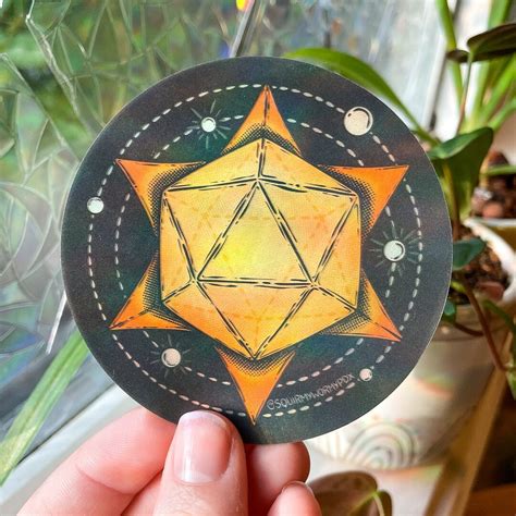 D20 Sun Vinyl Sticker Waterproof Matte Holographic Etsy