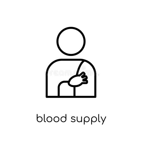 Blood Supply System Icon Trendy Modern Flat Linear Vector Blood Stock