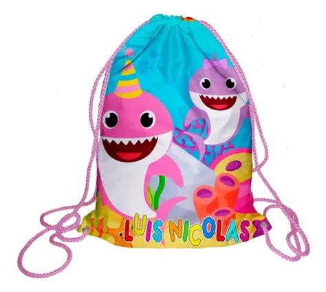 Morralito Dulcero Personalizado Baby Shark Pz Env O Gratis