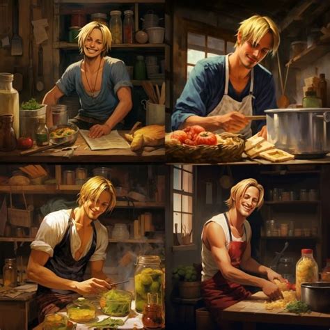 Sanji from One Piece Cooking in the Kitchen