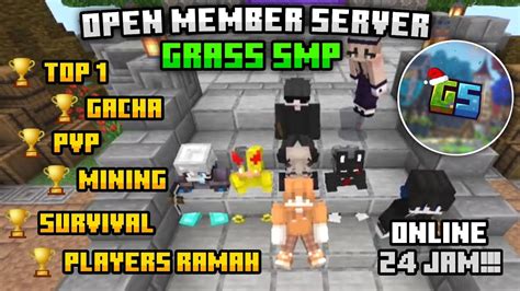 Open Member Server Minecraft Pe Official Versi Grass Smp Lobby