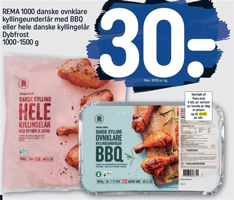 Rema Danske Ovnklare Kyllingeunderl R Med Bbq Eller Hele Danske