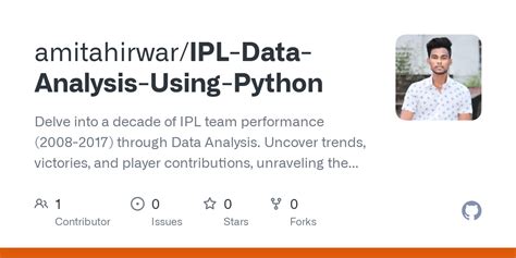 Github Amitahirwar Ipl Data Analysis Using Python Delve Into A