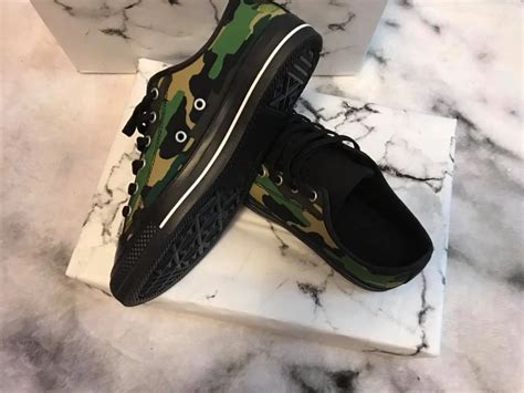 Green Camo Mens Sneakers Camouflage Military Army Running Low Top