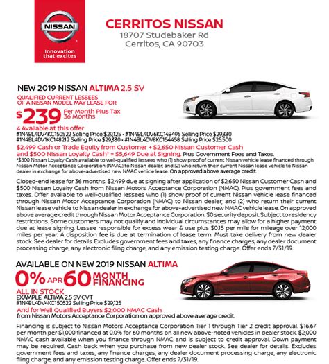 Lease Specials | Cerritos Nissan