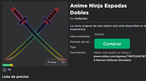 Como Conseguir Anime Ninja Espadas Dobles Completamente Gratis En