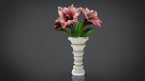 Vase Of Flowers 3D Model By Alenfsl