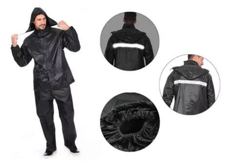 Kit Conjunto Capa De Chuva C Capuz Para Motoqueiro Reforçada MercadoLivre