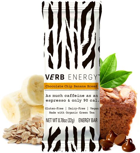 Buy Verb Chocolate Chip Banana Bread Caffeinated Energy Bars