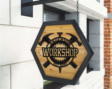 Workshop Personalized Metal Signs Workshop Man Cave décor Garage Sign ...