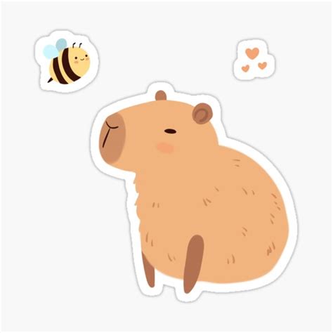 Capybara With A Cute Bee Friends Bee Cappy Be Happy A Cute