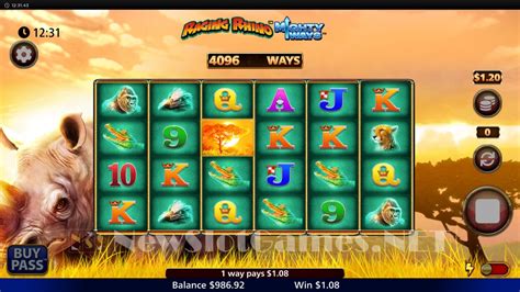 Raging Rhino Mighty Ways Slot WMS Review 2023 Demo Game