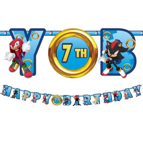 Sonic The Hedgehog Jumbo Add An Age Letter Banner My Party Box Sonic