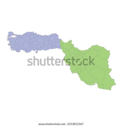 High Quality Political Map Turkey Iran Stock Vector (Royalty Free) 2253812367 | Shutterstock