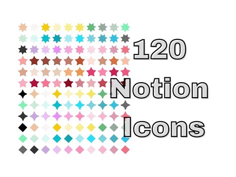 Notion Icons 120 Icons for Your Notion App - Etsy