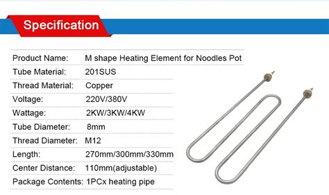 Ljxh Sus Electric Heat Tube For Noodle Pot Cooking Machine Bucket