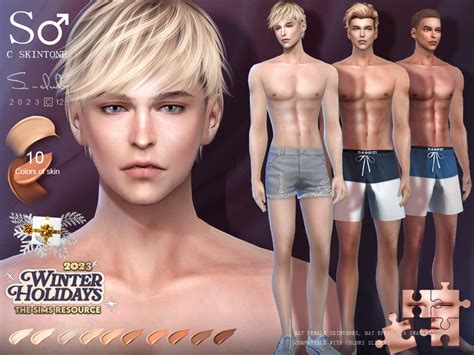 The Sims Resource Winter Holidays 2023 Skin For Male