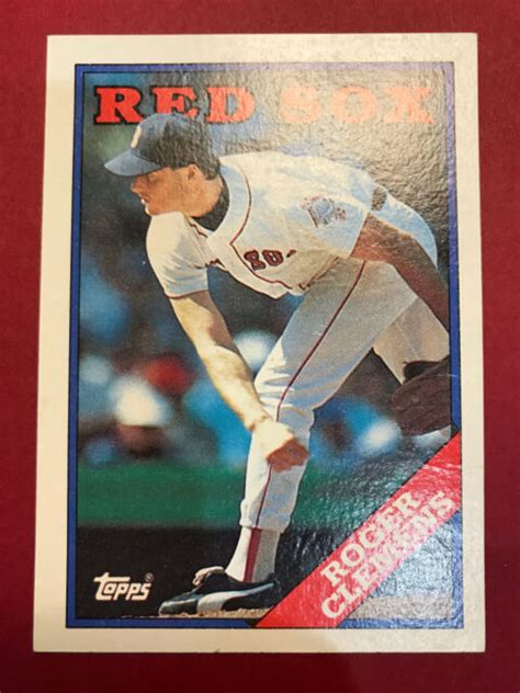 Roger Clemens 1988 Topps Baseball Card 70 Boston Red Sox Very Nice EBay