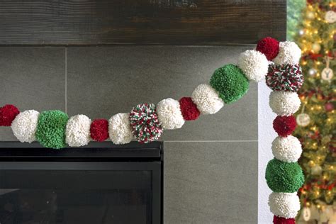 Pom Pom Christmas Garland To Brighten Your Holidays Diy Candy