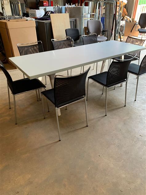 White Meeting Room Table - Used Office Furniture Company