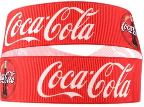 3/8 Coca-cola Ribbon High Quality Grosgrain Ribbon by the Yard Coca ...