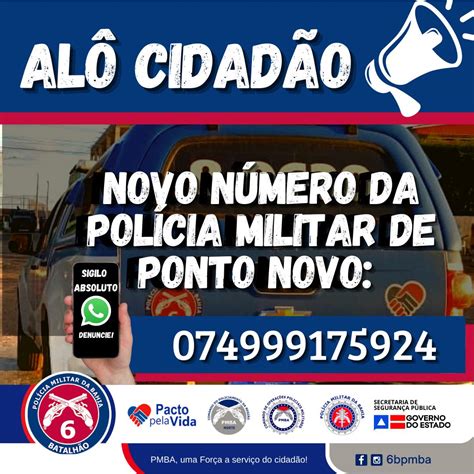 Qual É O Numero Da Policia Militar - NOVO NÚMERO DA POLÍCIA MILITAR EM FILADÉLFIA E PONTO NOVO. - Diga News