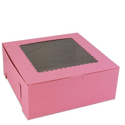 Pink 10 Window Bakery Box With Images Bakery Box Pink Cake Box