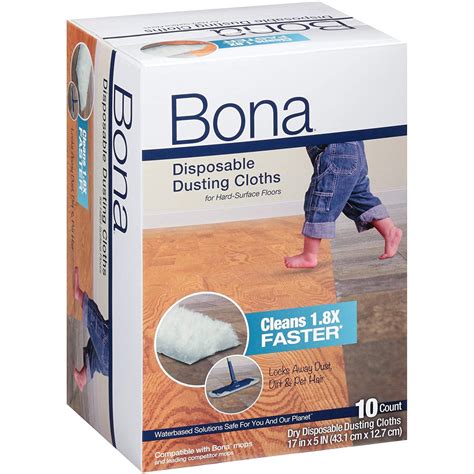 Bona Multi Surface Floor Disposable Dry Cleaning Pads 10 Count