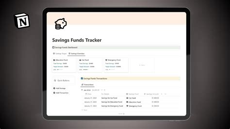 Notion Savings Funds Tracker How To Create A Savings Funds Tracker In