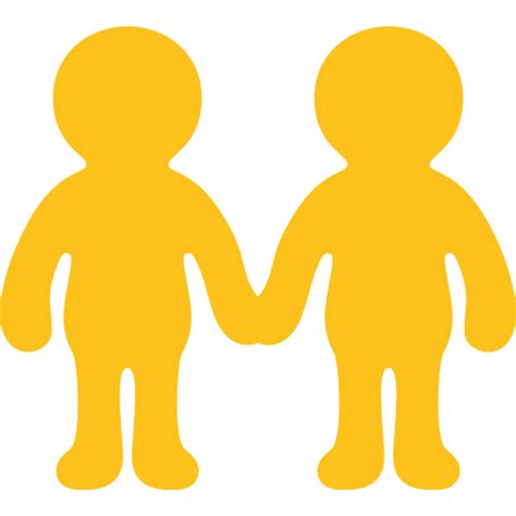 Two Guys Holding Hands Emoji