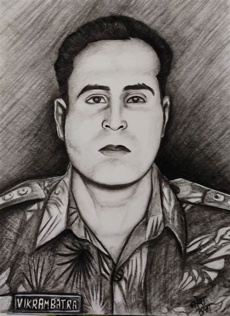 Vikram batra.. Kargil hero paramveer chakra Vijeta | Portrait tattoo ...