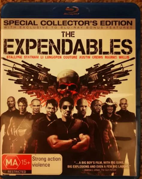 The Expendables Blu Ray Sylvester Stallone Jason Statham Jet Li Dolph