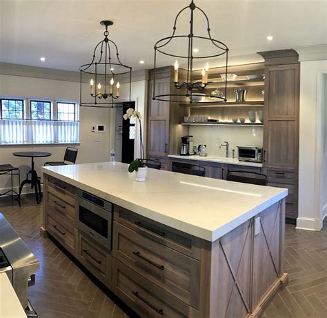 Kitchen Renovation with Grey Stained Oak Cabinets - Home Bunch Interior ...