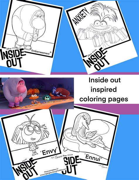 Inside Out Coloring Pages And Printables In 2024 Inside Out Coloring