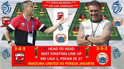 Madura United Vs Persija Head To Head Prediksi Best Line Up Madura