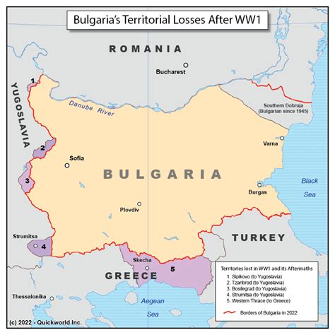 Bulgaria's WW1 Territorial Losses