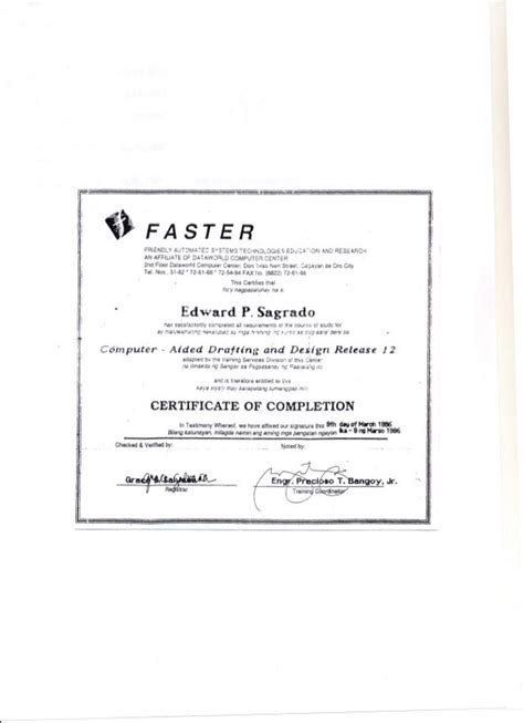 Cad Certificate