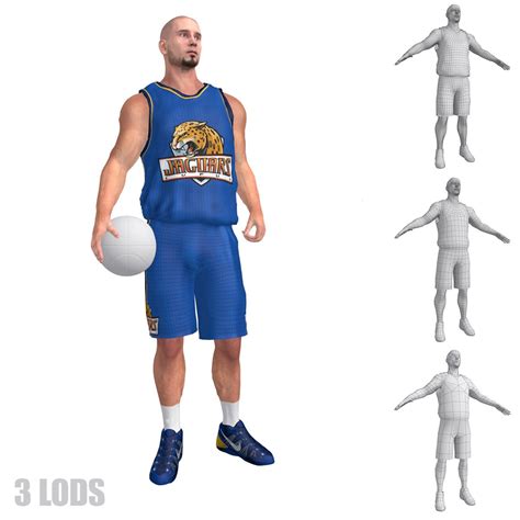 Jugador De Baloncesto Lod S Aparejado Modelo D Max Fbx Free D