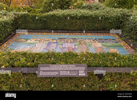 Mosaic illustrating the history of salt making in Droitwich in Vines ...