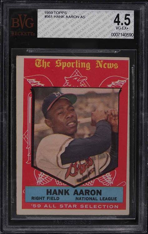 Topps Baseball Hank Aaron As Bgs Ebay