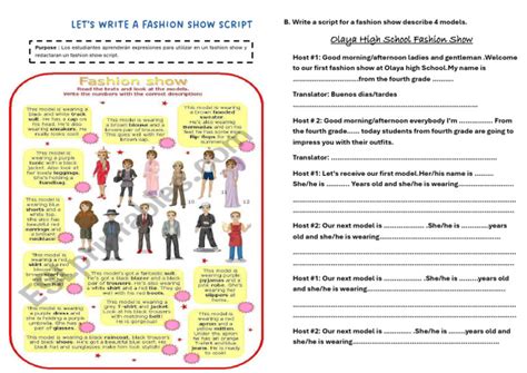 Writing A Fashion Show Script Pdf Fashion Clothing