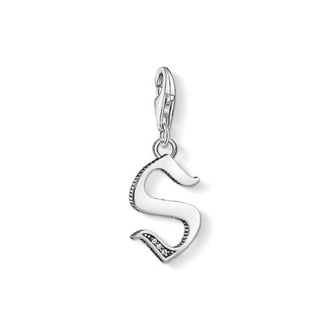 Charm Anhänger Buchstabe S Silber von Thomas Sabo Schönes Charms von