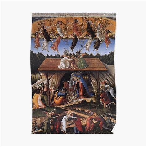 The Mystical Nativity Sandro Botticelli Poster By Raybondesigns