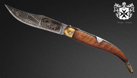 19th Century Spanish Navaja Folding Knife Santa Cruz In Excellent Condition