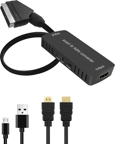 Pkila Scart To Hdmi Converter With Hdmi Cable Scart To Hdmi Cable Hd