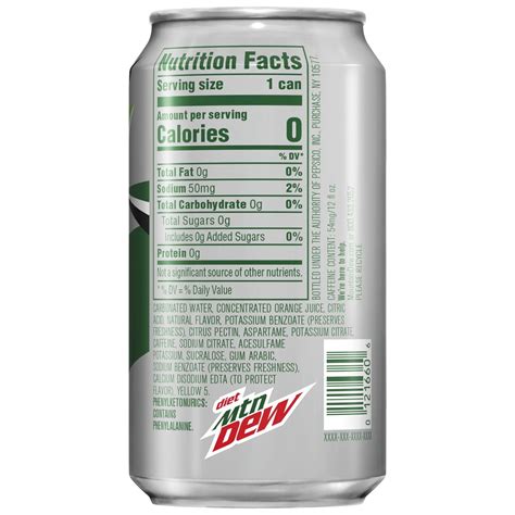 Mountain Dew Nutrition 1