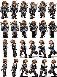 Characters Long Haired Girl Walk Cycle Set 01 Sprite Might RPG