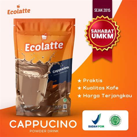 Jual ECOLATTE CAPPUCINO 500 GRAM Powder Drink Bubuk Minuman Enak Rasa