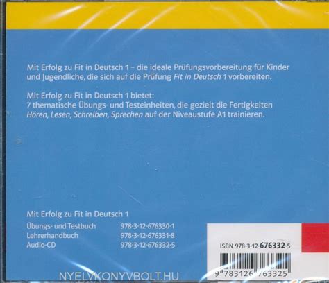 Mit Erfolg zu Fit in Deutsch 1 Audio CD Gyerekkönyv forgalmazás