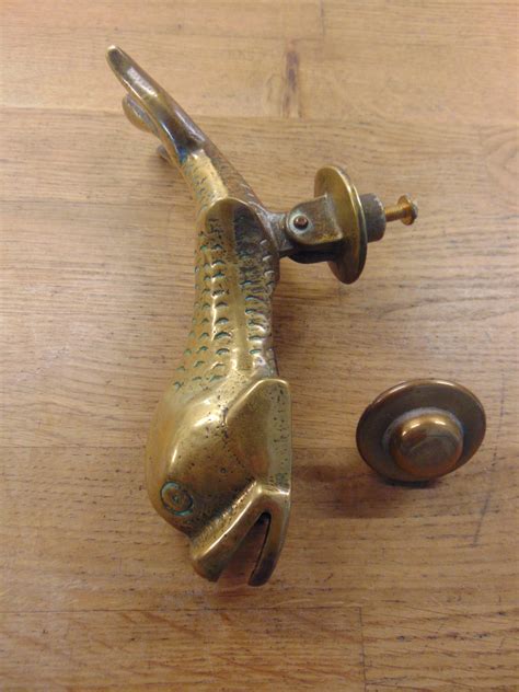 Fish Door Knocker D453l 1220 Antique Door Knockers